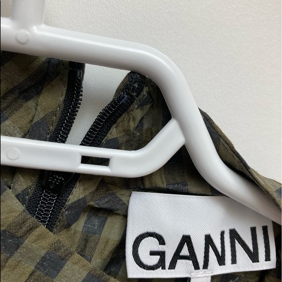 **SOLD** GANNI Puff-sleeve mini dress - Picture 4 of 5